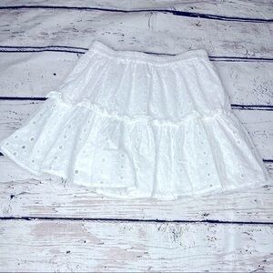 Asos Tiered Eyelet Mini Skirt Size 8